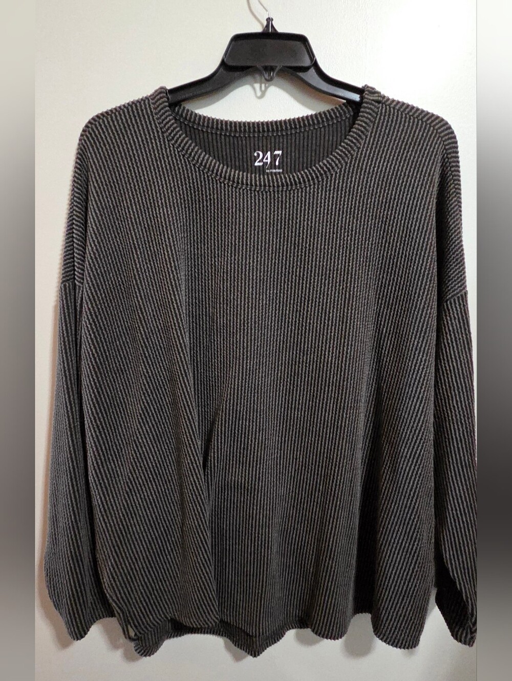 Maurices Women's Ribbed  Sweater in Charcoal